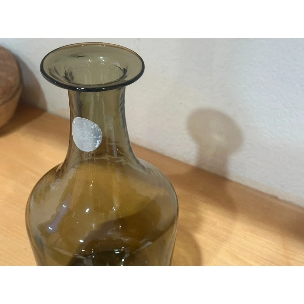 Vintage Takahashi Smoke Glass Apothecary Jar Decantor 9